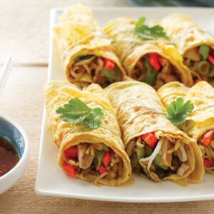 Chinese-style omelette wraps