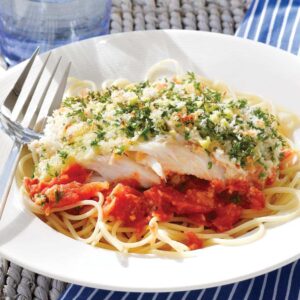 Greek-style baked fish