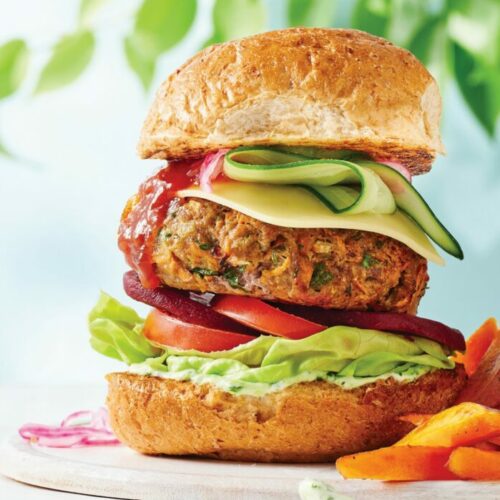 The ultimate burger and wedges