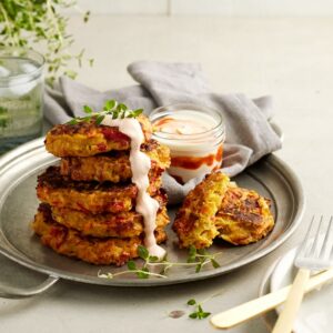 Vegie drawer cheesy fritters